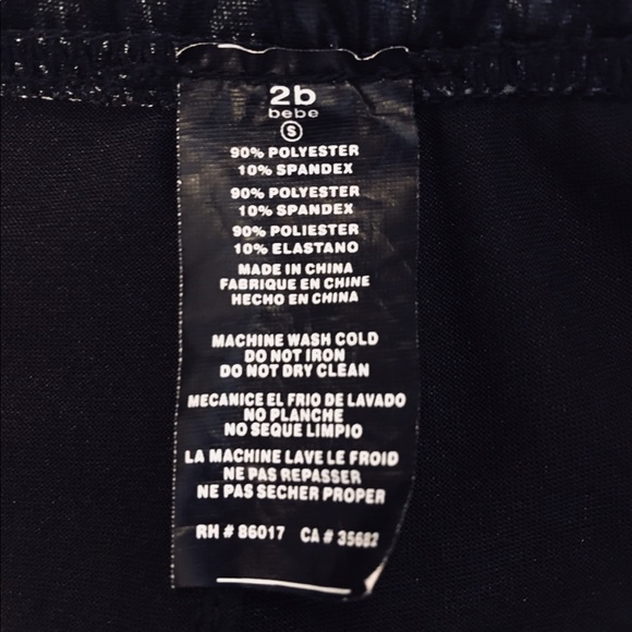 2b Bebe Faux Leather Spandex Leggings - Picture 5 of 6